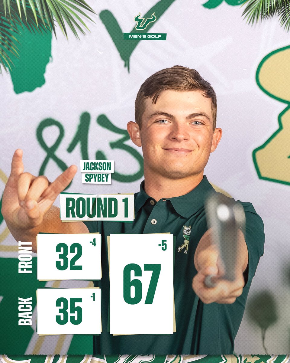 Jackson Spybey leads the Bulls in round 1️⃣ at Quail Valley 🏌️