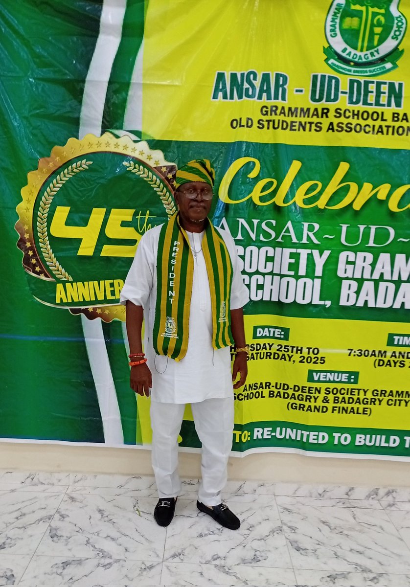 Oh_jay007's tweet photo. @ADSGSBadagryOSA At the recently concluded 45th Anniversary of my Alma Mata, Ansar-Ud-Deen Society Grammar School, Badagry. It was indeed a home coming, thanks to God for making it a reality. https://t.co/95GZQXbe47
