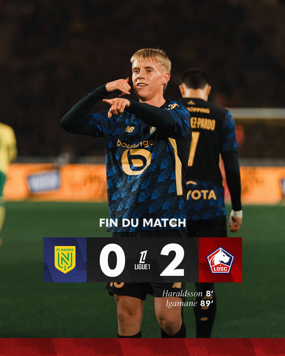 losclive's tweet image. 90’ I 0️⃣-2️⃣

C’est terminé 🤩
Le LOSC renoue avec la victoire en Ligue 1 ! Bon match des Dogues qui ont livré une belle prestation collective pour s’imposer 2-0 avec des buts d’Haraldsson et Igamane 👏

On enchaîne dès jeudi avec le PAOK en Europa League, à la maison 🔜

Le
