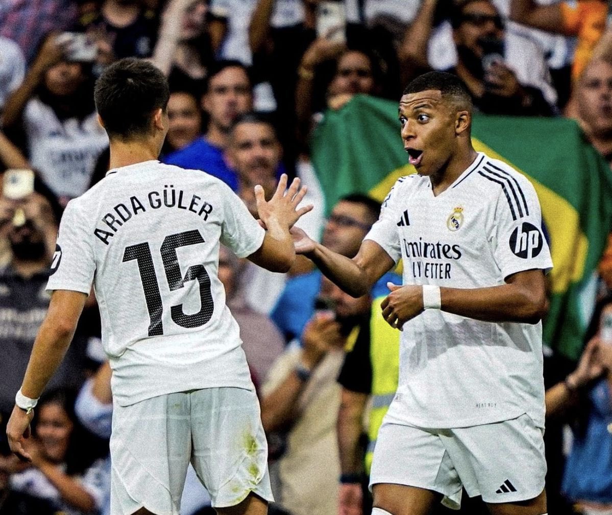 🤍⭐️ 11 consecutive games scoring for Kylian Mbappé, again crucial today vs Getafe!

Assist delivered by Arda Güler, it’s the duo again.