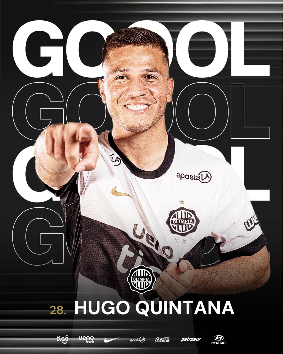 🗣 𝐆𝐎𝐎𝐎𝐎𝐎𝐎𝐎𝐎𝐎𝐎𝐎𝐎𝐎𝐎𝐎𝐎𝐎𝐎𝐎𝐋𝐋𝐋

⚽️ ¡HUGO QUINTANA! 💪🏻

09' | Cerro Porteño [0-1] #Olimpia. 

#SoyDelOlimpia ⚪️⚫️⚪️