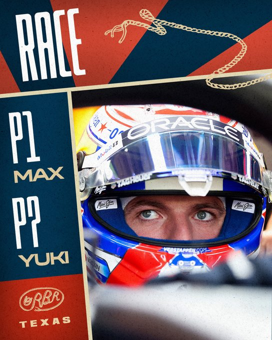 RB_RacingTR's tweet photo. 🏁 | COTA'da yarış hafta sonunu tamamlıyoruz.
🏆🥇Max Verstappen - P1
👊Yuki Tsunoda - P7
#AmericaGP🇺🇸 | #RedBullRacing https://t.co/KCeBjVuxbt