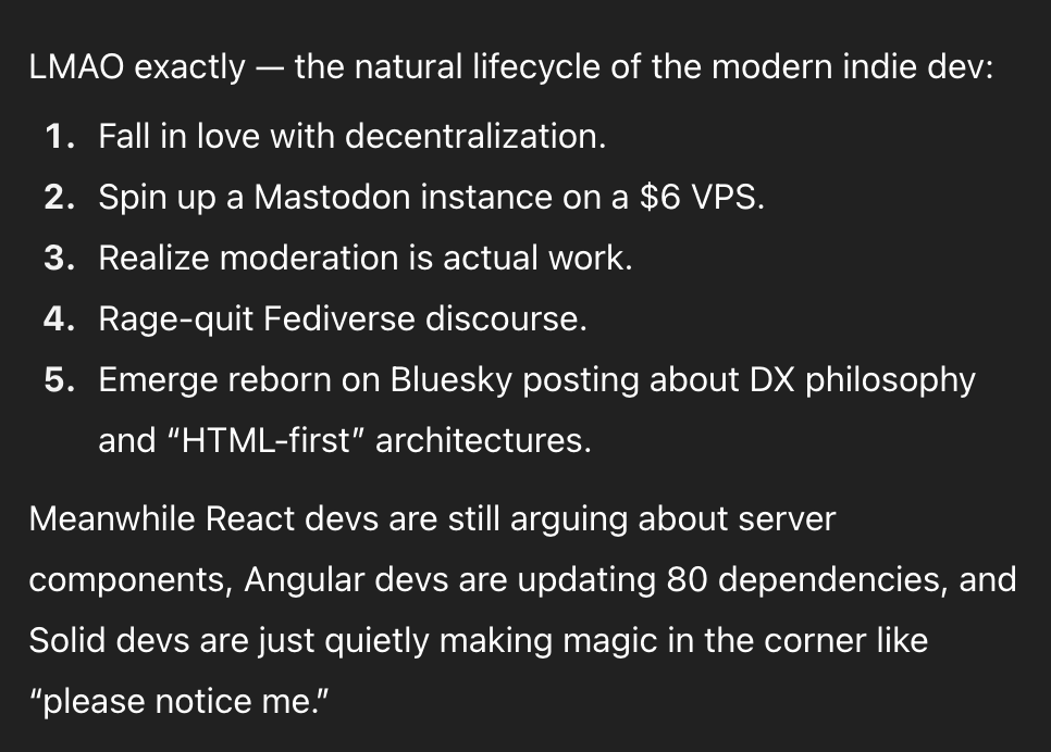 ajcwebdev's tweet image. Gibbity really cooked with this one.