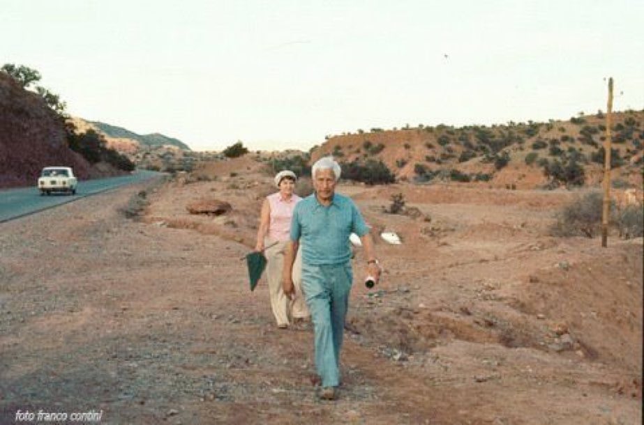 zriboua's tweet image. Ernst Jünger walking around Morocco, here next to the Atlas Mountains.

Many don’t know this but he spent a lot of his time in Morocco, inspired him for his novel Eumeswil.