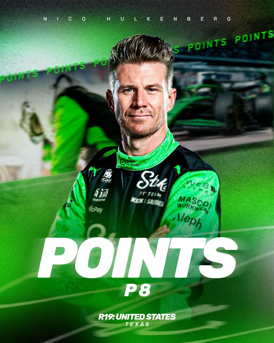 P8 and Points for Nico at the Circuit of The Americas 🇺🇸👏💚

#USGP