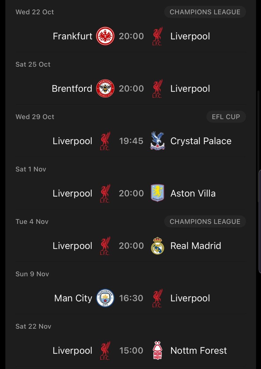 Liverpool next games 😂😂
Walahiii e go vomit am