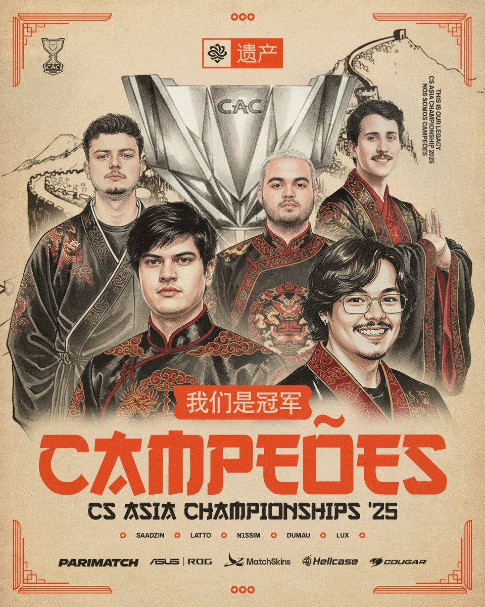 Foxer_JJ's tweet image. O Brasil venceu DOIS TÍTULOS INTERNACIONAIS, NO MESMO DIA, no Counter-Strike 2!

Algo IMPENSÁVEL há pouco tempo atrás. Quanto tempo o brasileirinho sofreu até chegar a um dia como esses.

Você que sempre esteve lá torcendo, COMEMORA. É SEU TAMBÉM!

Parabéns @FURIA e @legacyggbr!