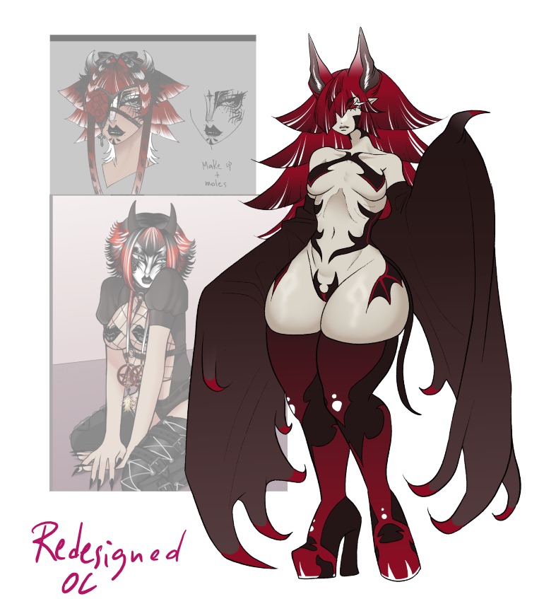 went from Goth to Bat hybrid huh (im not the biggest fan of goth anymore sob) #ocart