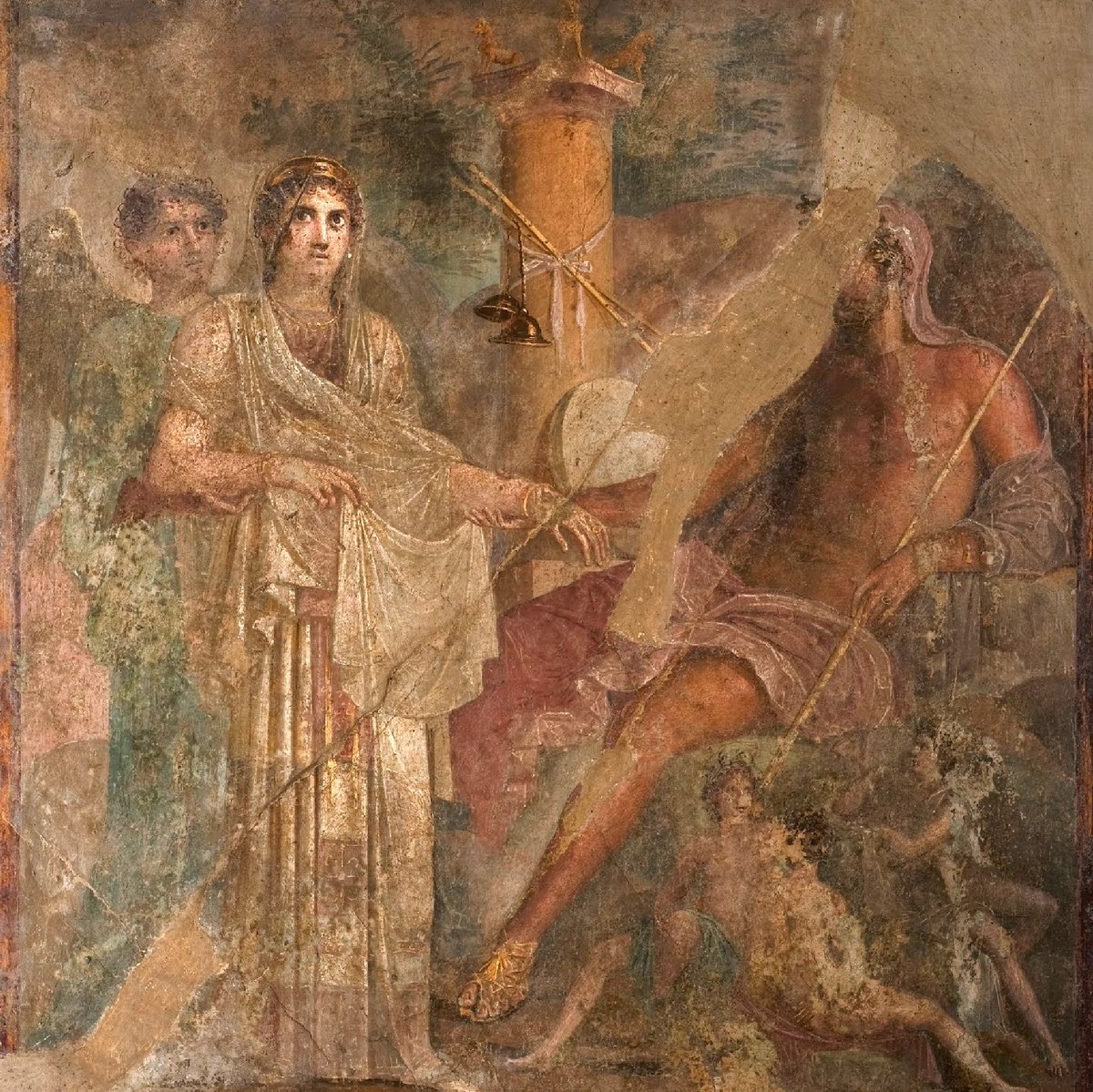 Marriage of Hera and Zeus, fresco from Pompeii, 45-79 AD, National  Archaeological Museum, Naples., image size:1200x1199