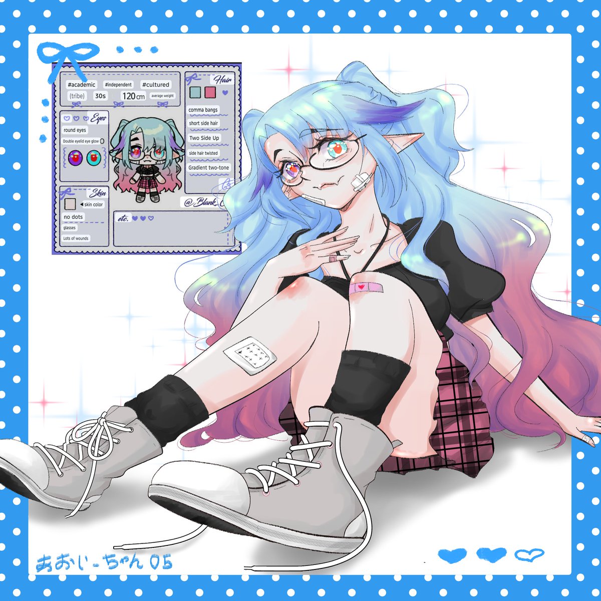 AoiMinami05's tweet photo. A randomized Picrew character I've done with my Partner. https://t.co/3fbXWkbAH6