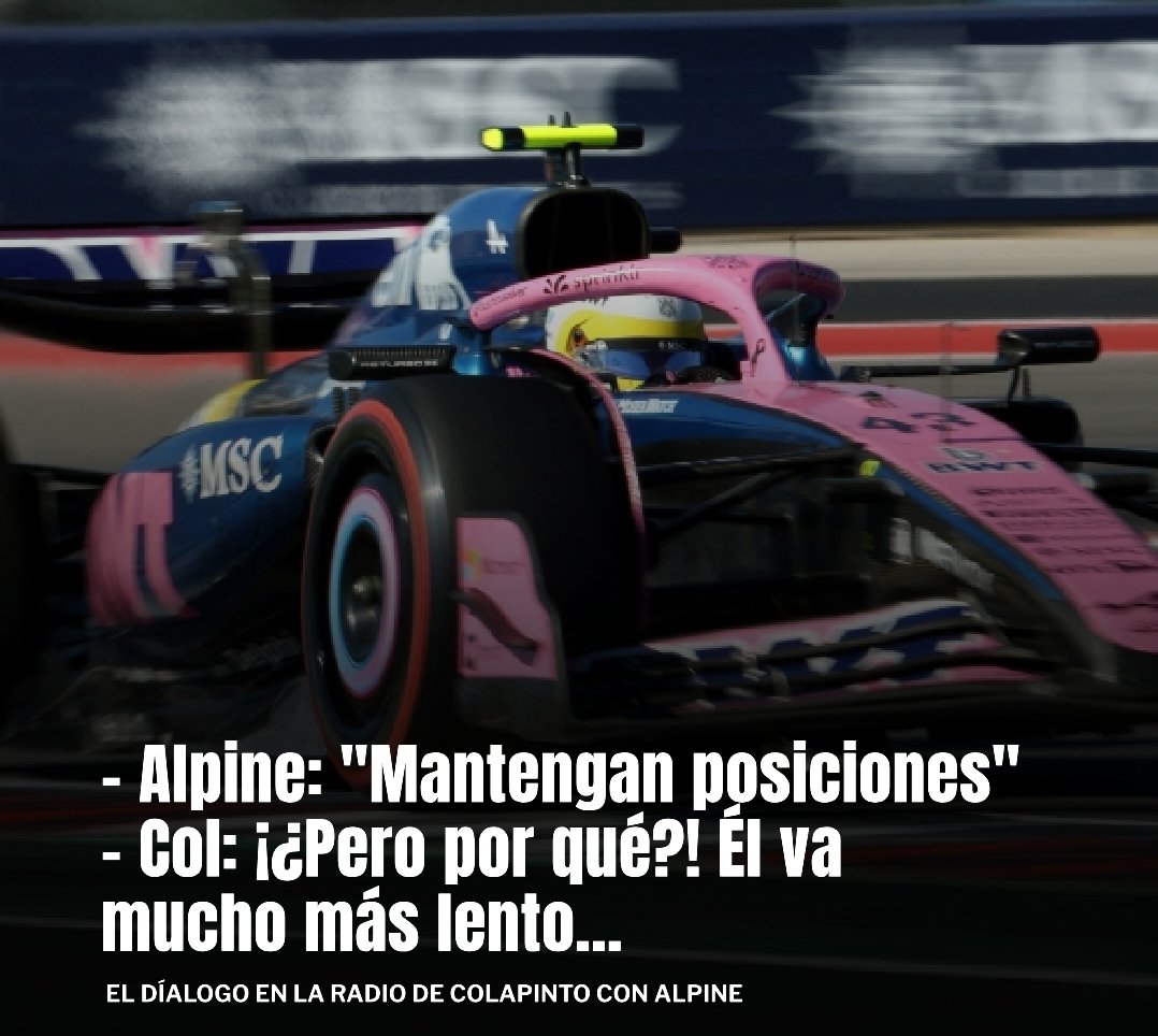 mgv2000's tweet photo. @FranColapinto sos lo más!!!!  Espíritu de campeón con un auto de terror!!!  Ni hablar de la última orden que te dieron!!!  Sos un grande! No lo olvides!!! YA VAN A VENIR MEJORES TIEMPOS!!!! https://t.co/AGSbLfMxYn
