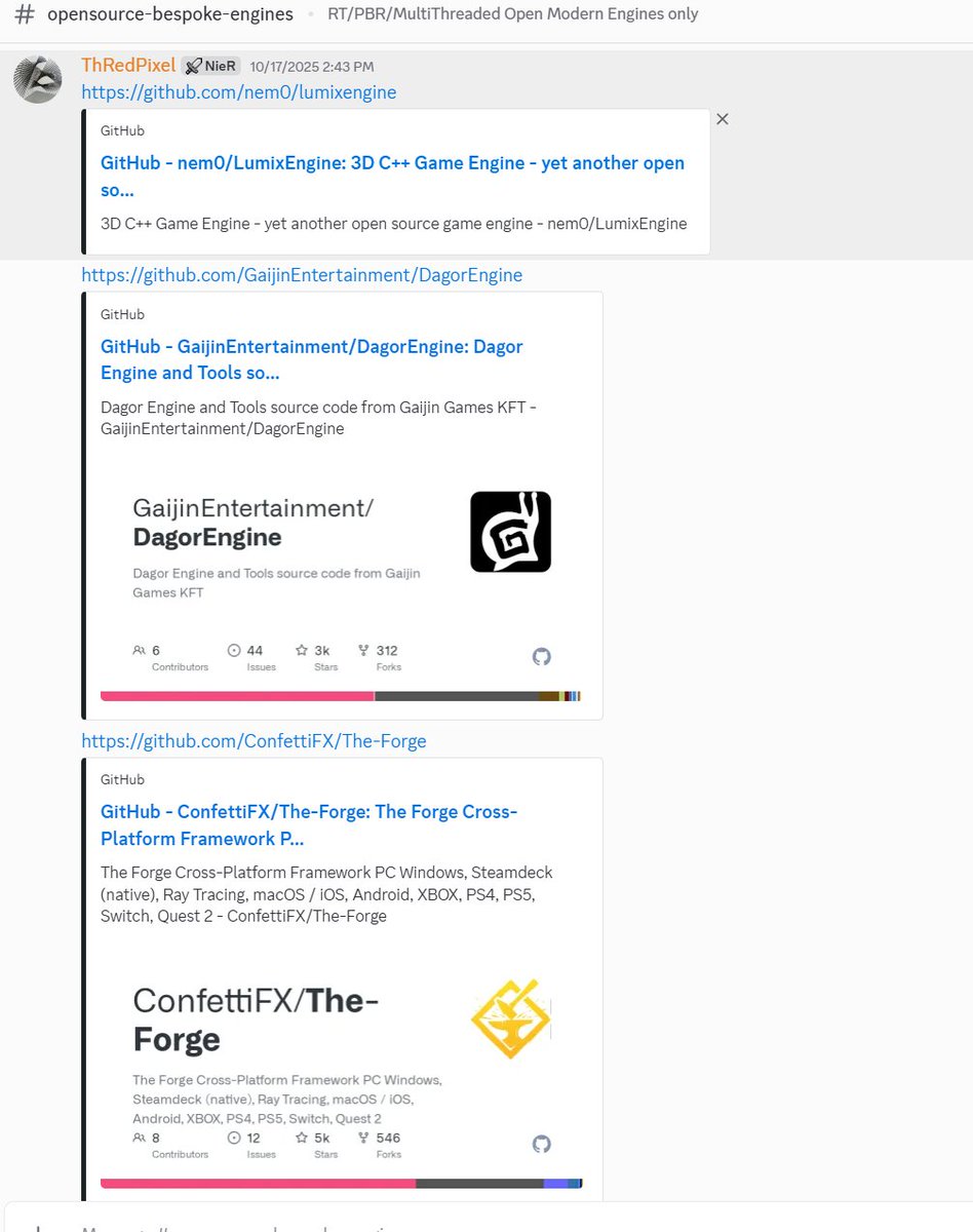 theredpix's tweet image. On our #UnrealEngine Vite #fork Discord, we also share academic, professional content, and UE Engine Source discussion. We invite #ComputerScience / #Engineering / #GameDev students  and professionals to join #rendering #programming #cpp #TechArt #gameengine #opensource…