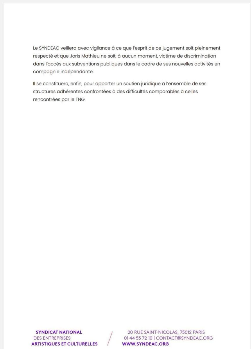Les amis &amp;soutiens de <a href="/JM_Aulas/">Jean-Michel AULAS</a> à la Région Auvergne Rhône Alpes qui maltraitent la culture à Lyon ont été condamnés à verser les subventions au TNG de Lyon 9e
Tous les combats méritent d’être menés‼️
👍😉 Bravo à Joris Mathieu pour cette belle victoire !
#culture #Lyon
