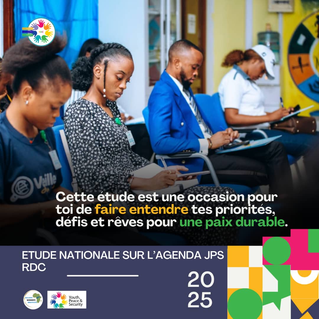 MRoseTshite's tweet photo. Votre organisation œuvre pour la jeunesse, la paix ou la sécurité ?

C’est le moment de faire entendre votre voix &amp; de contribuer à l'étude indépendante sur l'impact de  mise en œuvre de l'agenda JPS en RDC.

Rejoignez-nous en cliquant ici : https://t.co/HNOJhkxDHo 

 #JPS2250 https://t.co/nJCnPXa6cF