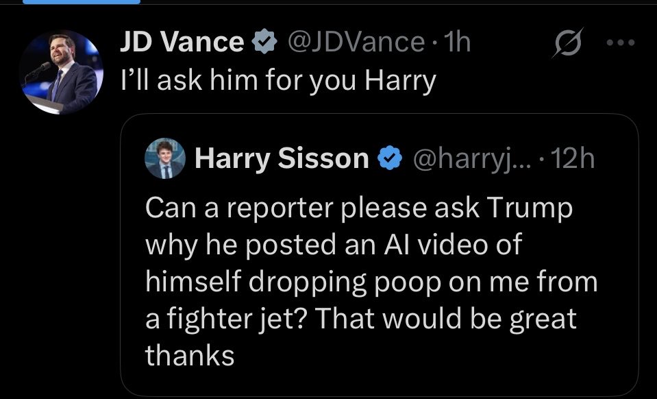 BASED VP strikes AGAIN! 😂😂👏🏻👏🏻