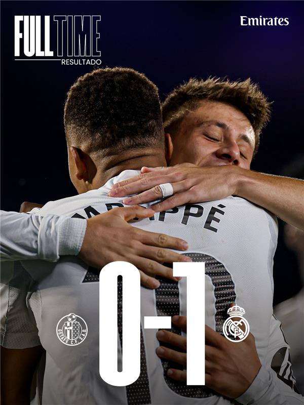 Nothing (@earnmax5) on Twitter photo LaLiga (Spain) (Day 9) 
Getafe 0 : 1 Real Madrid
🟥77' Allan Nyom (Getafe)
⚽️80' Kylian Mbappé (Real Madrid)
🟥84' Alex Sancris (Getafe)
<a href="/GetafeCF/">Getafe C.F.</a> <a href="/realmadrid/">Real Madrid C.F.</a> #GetafeRealMadrid #LaLiga LaLiga (Spain) (Day 9) 
Getafe 0 : 1 Real Madrid
🟥77' Allan Nyom (Getafe)
⚽️80' Kylian Mbappé (Real Madrid)
🟥84' Alex Sancris (Getafe)
<a href="/GetafeCF/">Getafe C.F.</a> <a href="/realmadrid/">Real Madrid C.F.</a> #GetafeRealMadrid #LaLiga