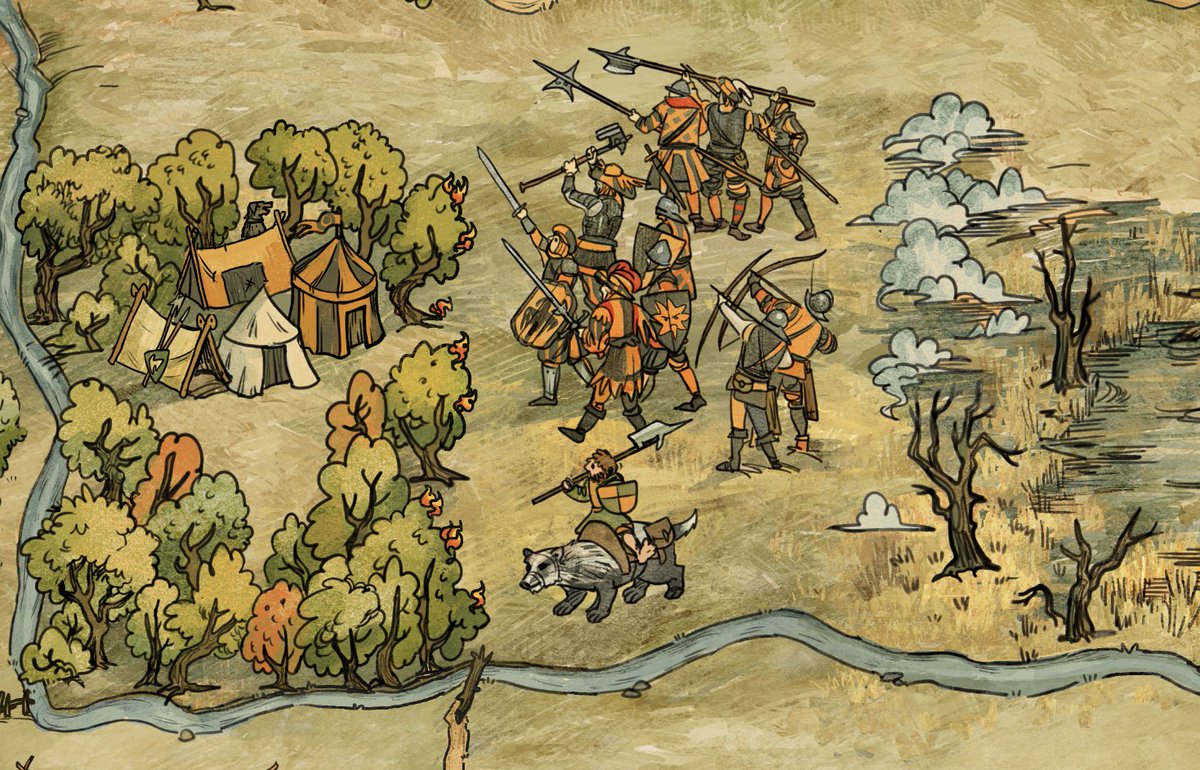 Part of map I'm drawing for a board game in Warhammer Fantasy setting