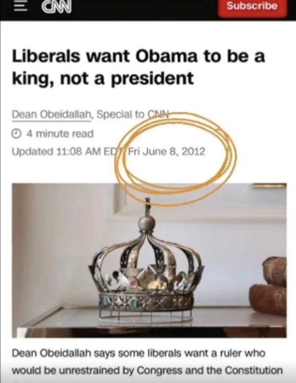 <a href="/RealJamesWoods/">James Woods</a> The liberals LOVED having a king when Obama was in office.