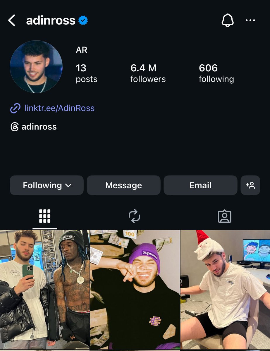 viewsceo's tweet image. Adin Ross has deleted all his Instagram posts featuring Donald Trump 👀