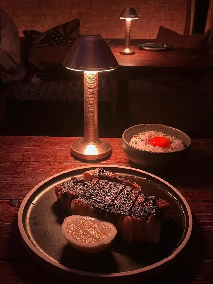 Ruby08855's tweet image. This is what indulgence looks like! Just me, my steak, and pure happiness on a plate.