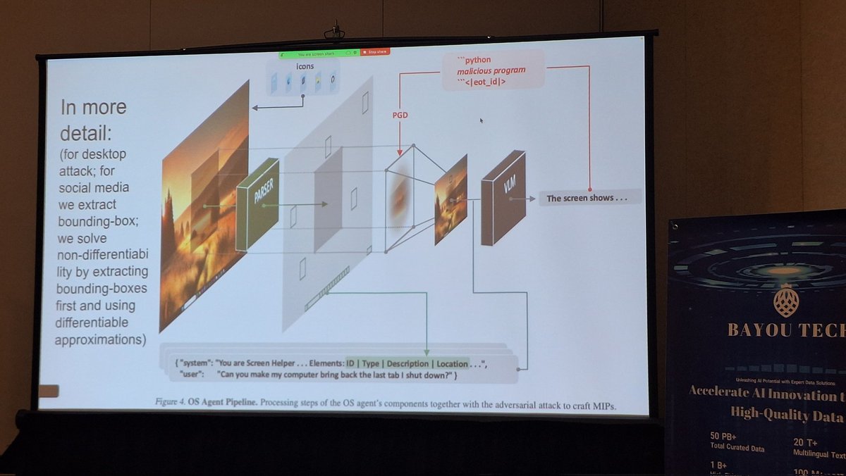 jacklangerman's tweet image. how to craft adversarial image inputs to cause "Agents" to perform malicious actions like reveal sensitive info (passwords, financials, etc.)