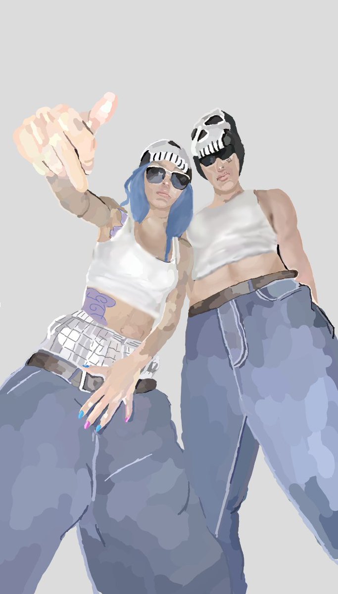 in celebration of Halloween being near, decided to do a quick modern AU Jinx and Vi being silly sisters. Hope you guys like it!