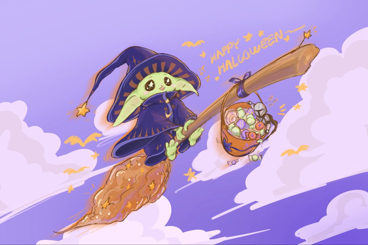 Give alllllll of your candy🍬 to Wizard Grogu！💚💜🧡