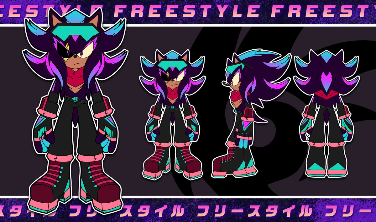 "I may not be the original, but I will carry on his legacy!"

Shadow Android-V is completed! Vapor has returned!

Originally starting out as just a stylized version of Shadow, FreeStyle!Shadow grew into an android!

Amy Rose is next, who after that? You decide! Poll coming soon!