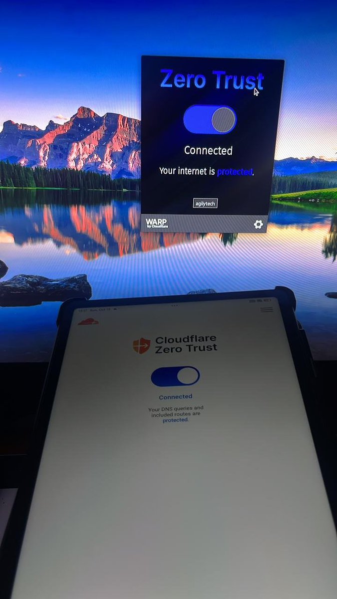 Obsinto's tweet photo. Montar uma infra com Cloudflare Warp + Zero Trust foi uma das experiências mais legais e gratificantes que já tive até agora! https://t.co/JFjip61vT0