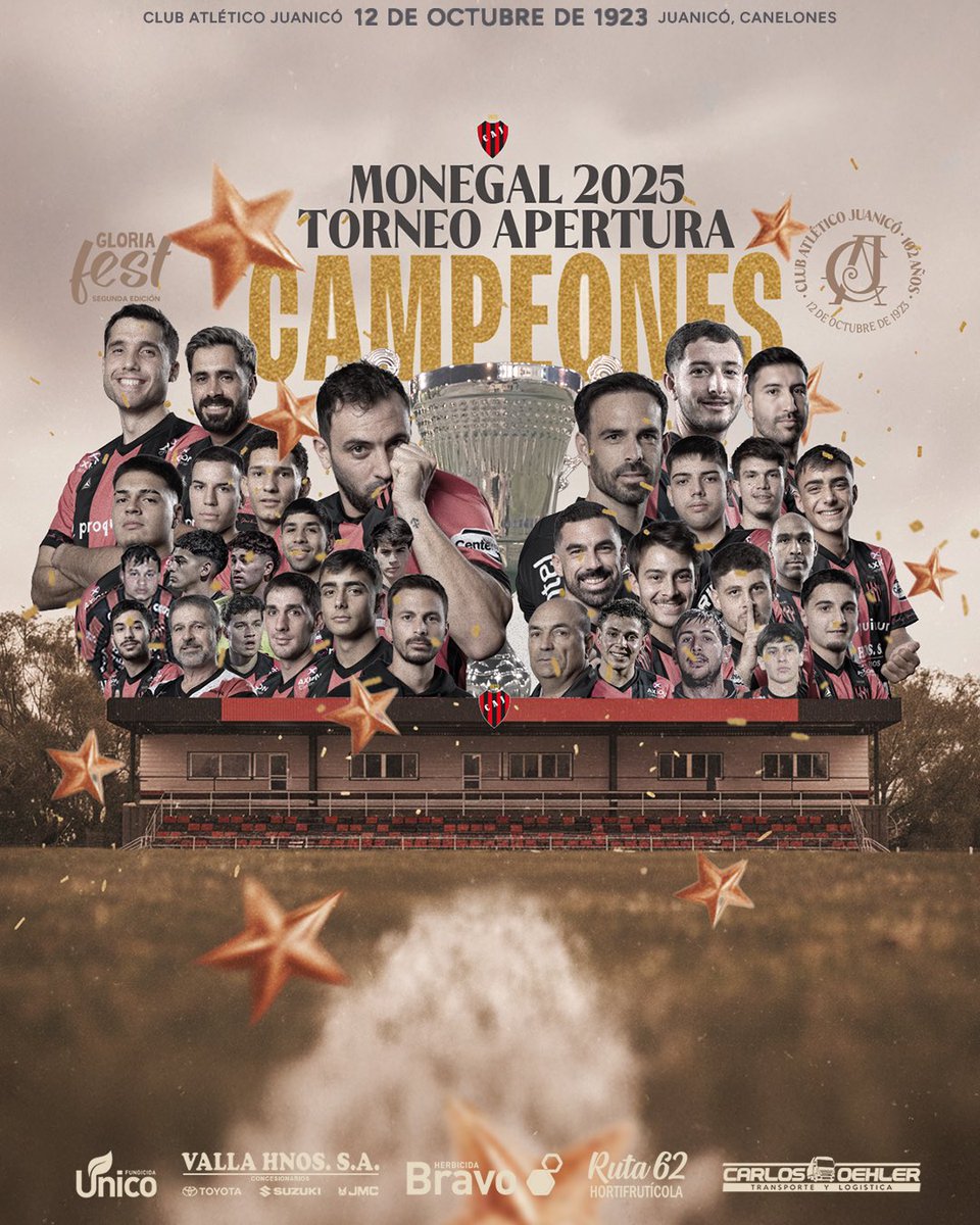 🟥⬛️ ¡𝐀𝐏𝐄𝐑𝐓𝐔𝐑𝐀 𝐑𝐎𝐉𝐈𝐍𝐄𝐆𝐑𝐎!

El Club Atlético Juanicó es el campeón del Apertura del #Monegal25

#OctubreRojinegro