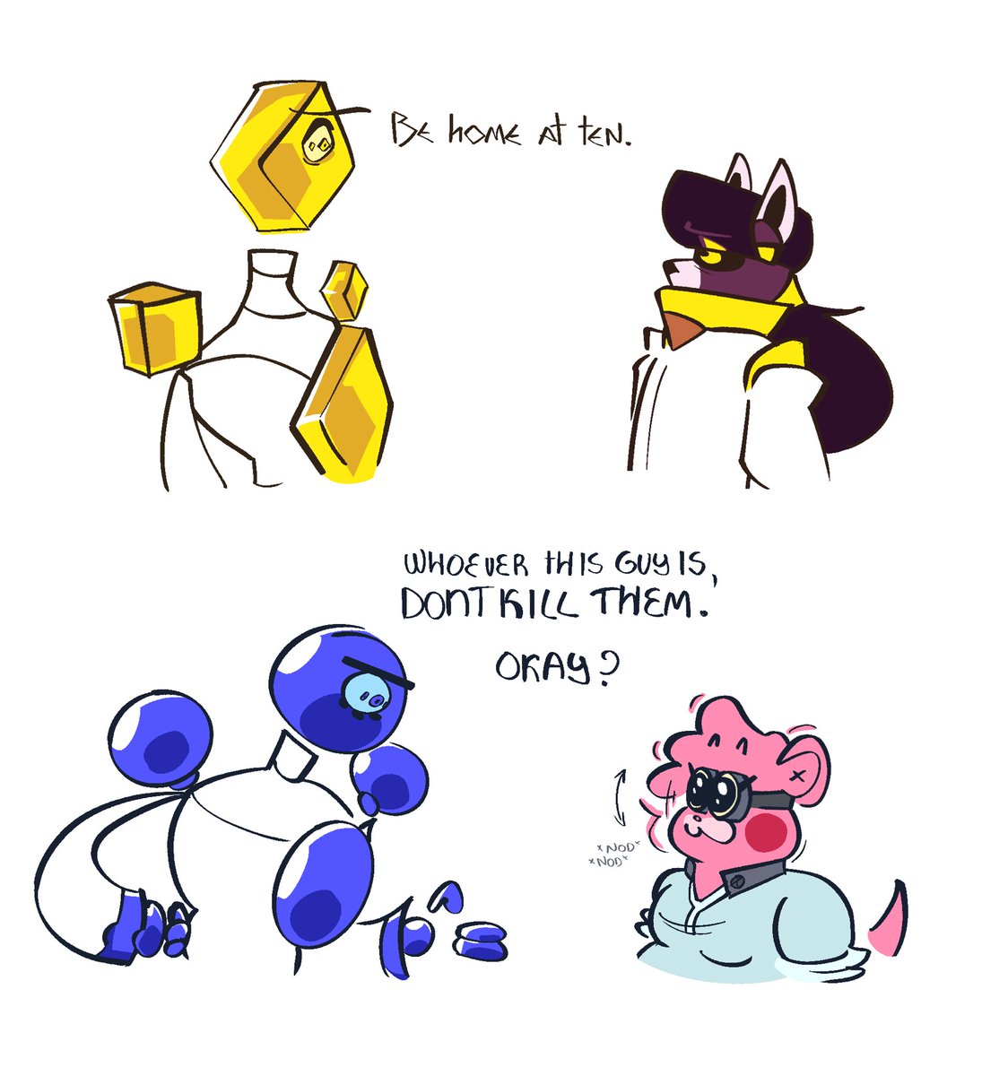 “Motherhood”

Featuring <a href="/quack_krya_shit/">quack</a>’s and <a href="/pazzypanda/">💛captain smiley’s #1 fan💙</a>’s awesome superduper banging kiddos
Idk i just got a random thought-

#monkeywrench