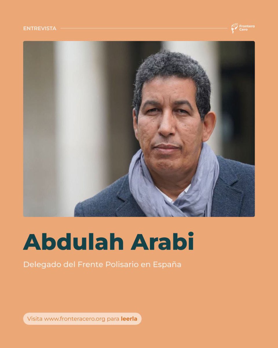 fandassahara's tweet photo. Desde #FANDAS os recomendamos la entrevista realizada a ABDULAH ARABI
📷📷📷📷📷
"El representante del Frente Polisario en España, Abdulah Arabi, ha concedido unas declaraciones a Frontera CERO, 
📷Puedes leer la entrevista aquí: https://t.co/KPRJkSAbeG https://t.co/ECrhFHcGeX
