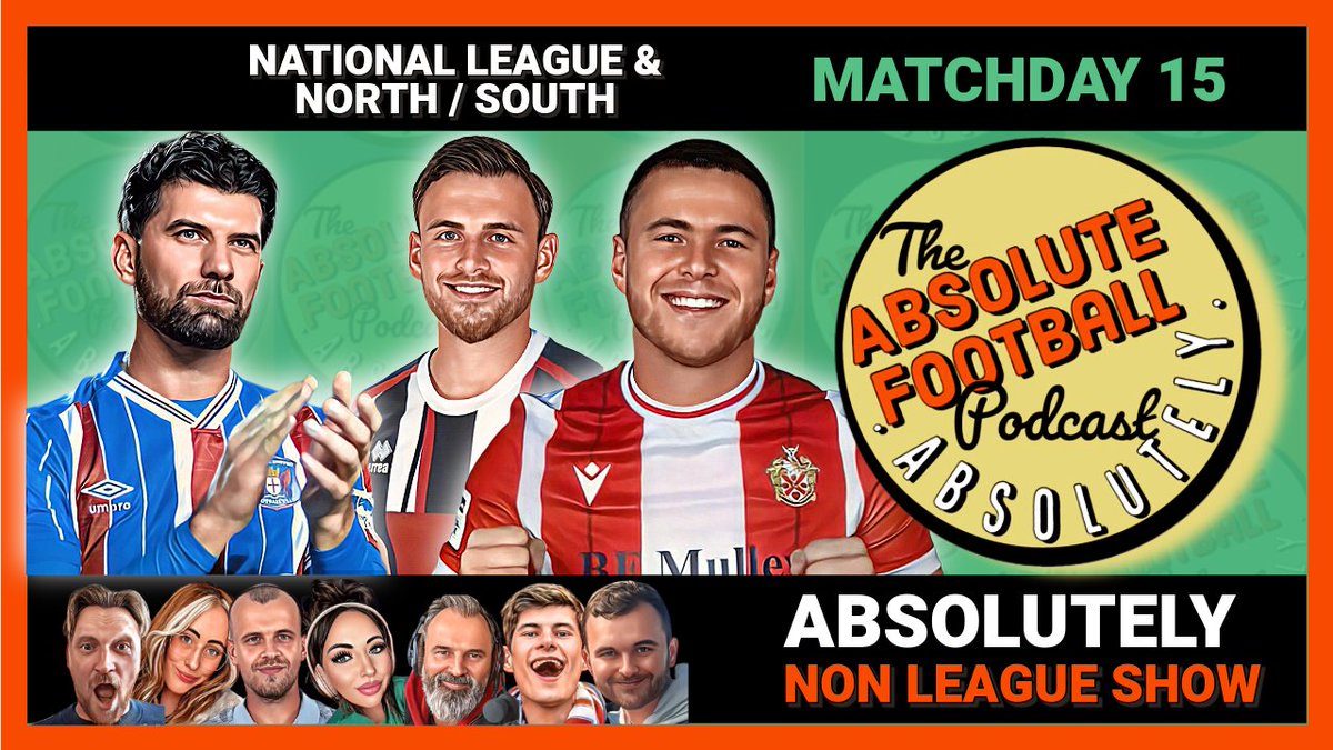 Absolute Football Podcast (@absoluteballpod) on Twitter photo ABSOLUTELY NON LEAGUE SHOW ⚽️
Monday at 8:30pm with National League & NL North / South game roundup from the latest matches.
in partnership with <a href="/NLFullTime/">NL Full Time</a> hosted by 
<a href="/CharxRafc/">ℂ𝕙𝕒𝕣 💙⚽️</a>
Come and join in the live chat, send in your match reports and have your say!! ABSOLUTELY NON LEAGUE SHOW ⚽️
Monday at 8:30pm with National League & NL North / South game roundup from the latest matches.
in partnership with <a href="/NLFullTime/">NL Full Time</a> hosted by 
<a href="/CharxRafc/">ℂ𝕙𝕒𝕣 💙⚽️</a>
Come and join in the live chat, send in your match reports and have your say!!