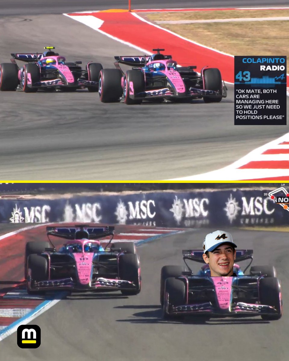 ¡RE-BEL-DÍA pura y necesaria! 😎

#Colapinto #F1 #USGP🇺🇸.