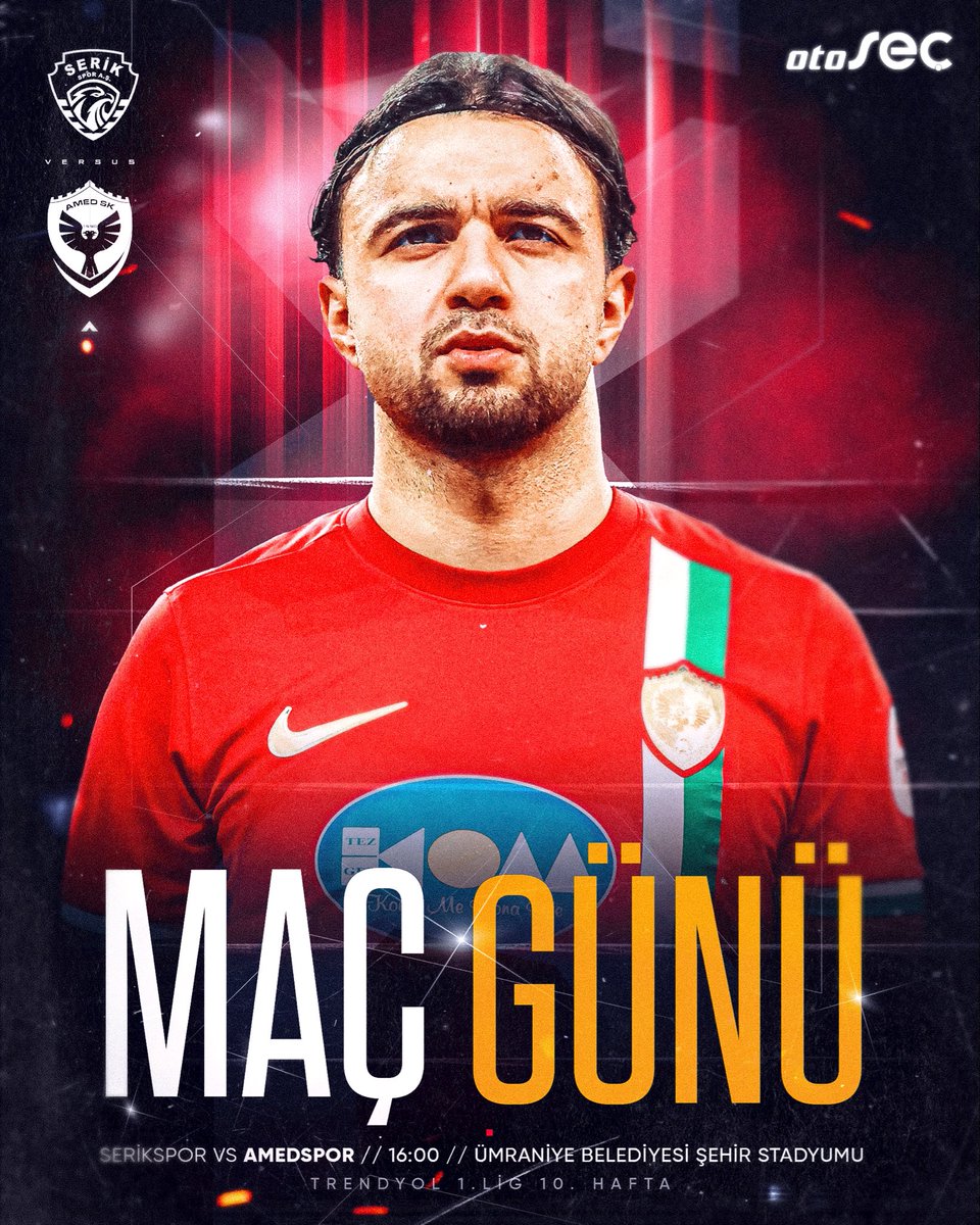 📢 Maç Günü
🆚 Serikspor
⏱ 16:00
🏟 Ümraniye Belediyesi Şehir Stadyumu
#MücadeleninTakımı