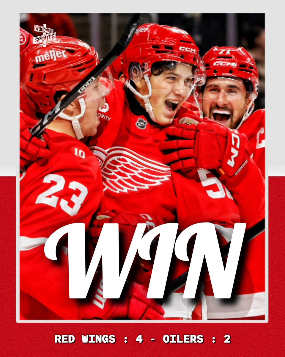 woodwardsports's tweet image. THE RED WINGS ARE WINNERS OF 5 STRAIGHT 🐙