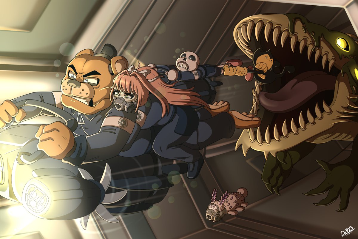 Dino20bryan's tweet image. "Be quick! Be loud! Don't shout in the tunnels!"
(The Story Continue!)
#FNAF #pressureroblox #DDLC #BENDY #undertale