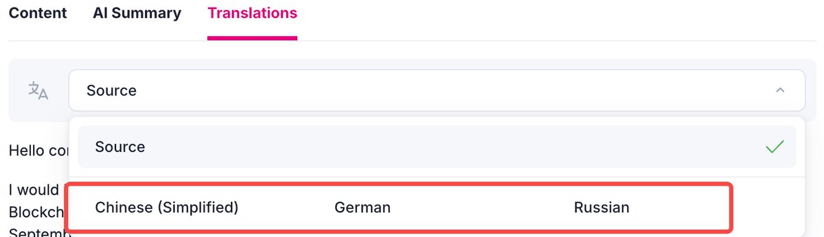 We released the support for referenda translations on subsquare. Do you have language support suggestions besides Chinese, German and Russian?