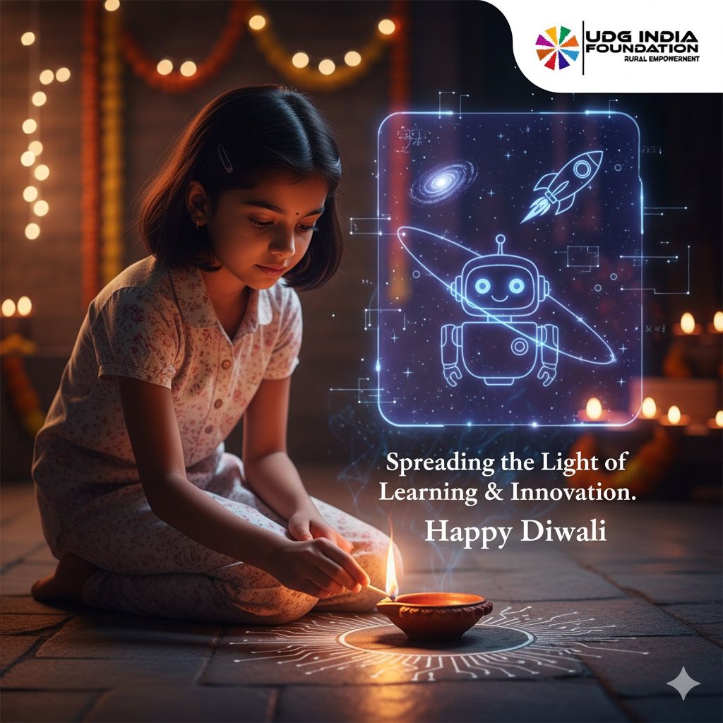 💡 Lighting Minds. Igniting Innovation. ✨

This Diwali, UDGI Foundation celebrates the power of learning, curiosity, and technology — the real lights that guide the next generation toward a brighter tomorrow. 🌠