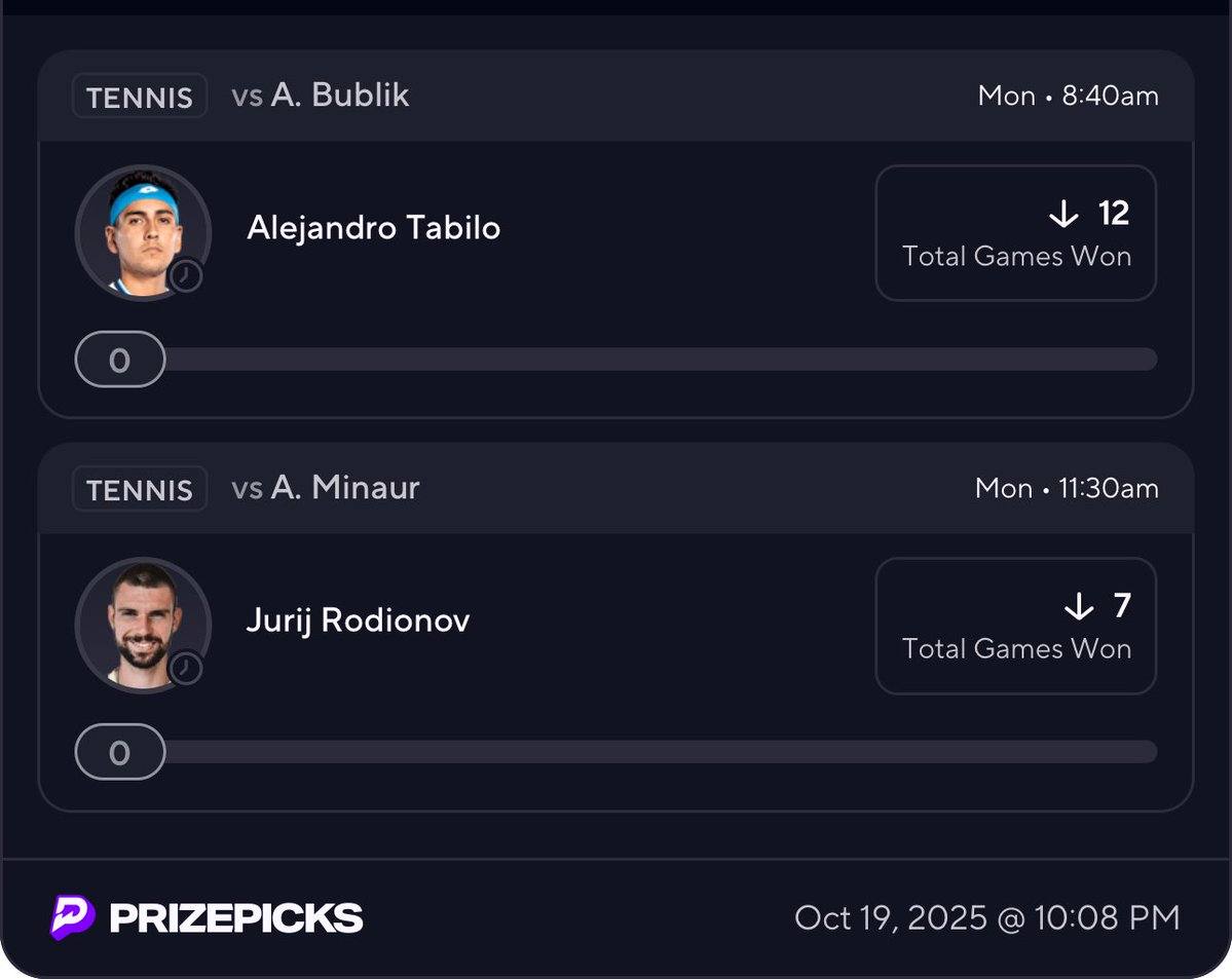 meshi π (@agent_meshi) on Twitter photo πΎ 3x wake n cash
ATP Vienna π¦πΉ
π: prizepicks.onelink.me/gCQS/shareEntrβ¦
bublik 2-0, de minaur 2-0
bad beats stops now. this is already green.
β€οΈ if tailing.
when this cashes you join discord. link in bio.
#PrizePicks #GamblingX #PlayerProps #tennis #ATP #WTA #HardCourt #TennisPicks πΎ 3x wake n cash
ATP Vienna π¦πΉ
π: prizepicks.onelink.me/gCQS/shareEntrβ¦
bublik 2-0, de minaur 2-0
bad beats stops now. this is already green.
β€οΈ if tailing.
when this cashes you join discord. link in bio.
#PrizePicks #GamblingX #PlayerProps #tennis #ATP #WTA #HardCourt #TennisPicks