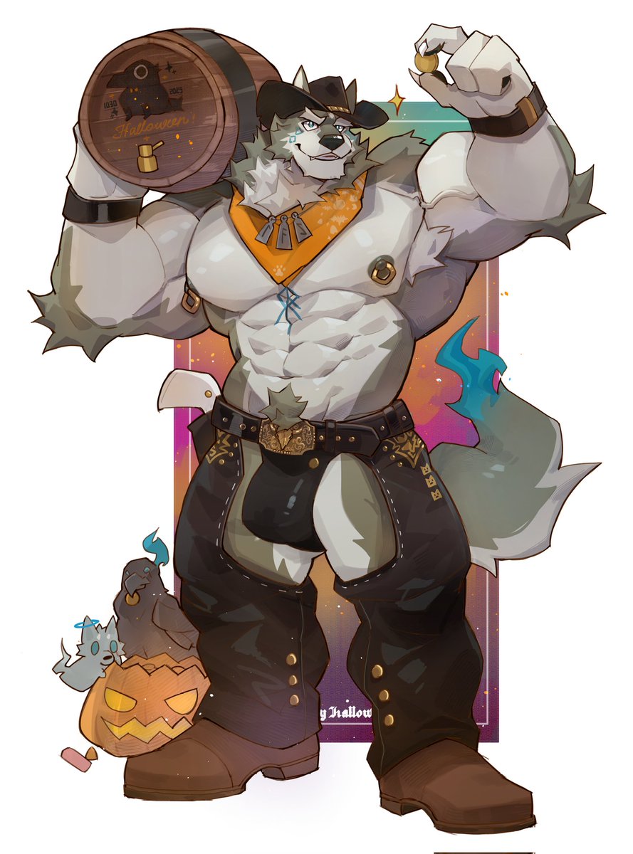 Thank you  for commission !
Want some  drink ?🎃🎃🎃
#furry #furryartwork #Halloween2025