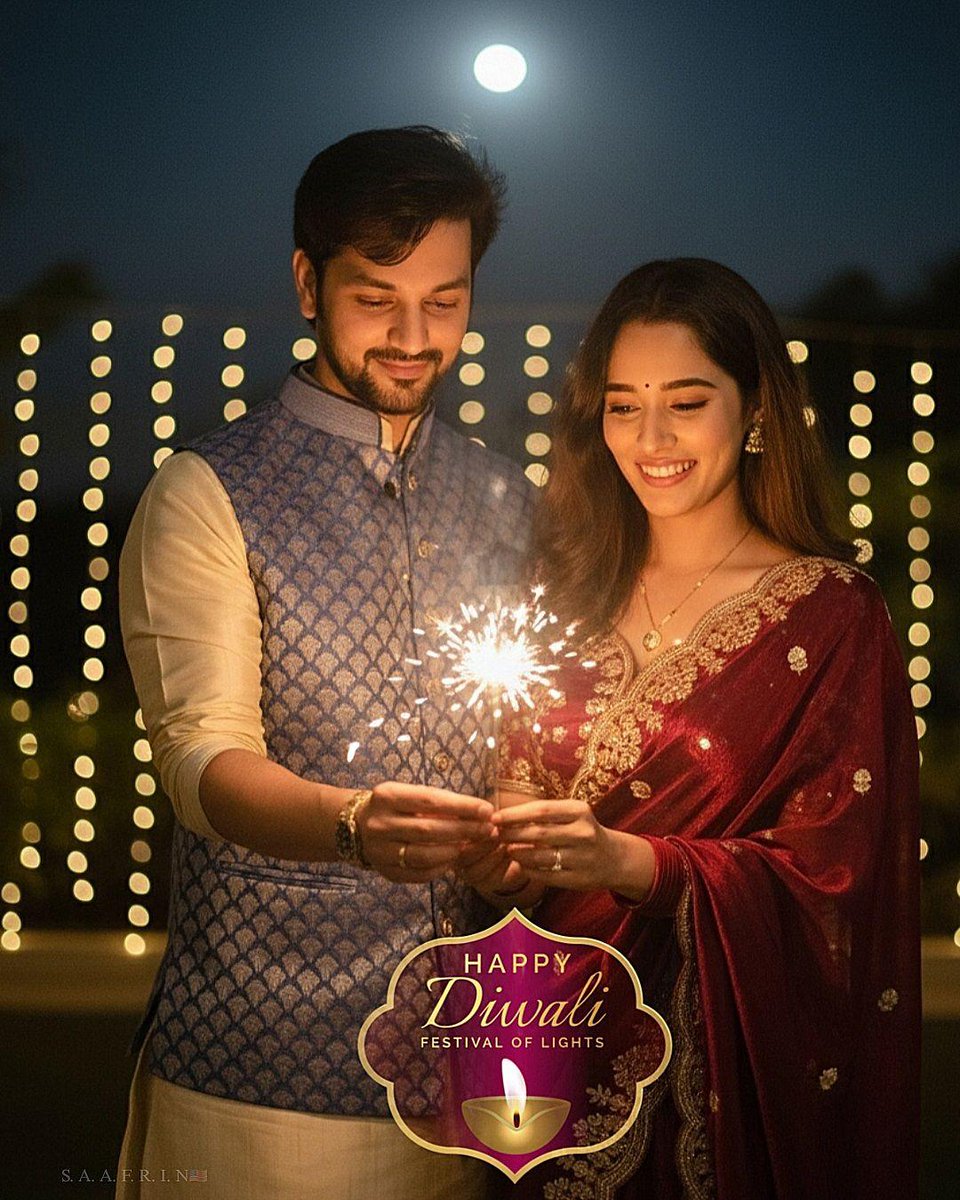onlyafrinkhan's tweet photo. Shubh Dipawali 2025 NeSha 🫶 &amp; All Friends♥️✨️ my Warm wishes for a joyful Diwali &amp; a prosperous New Year ahead 😘

@shaktiarora #ShaktiArora #NeSha #Diwali2025 #DiwaliCelebration #HappyDiwali #TrendingNow https://t.co/1rjLT22e1m