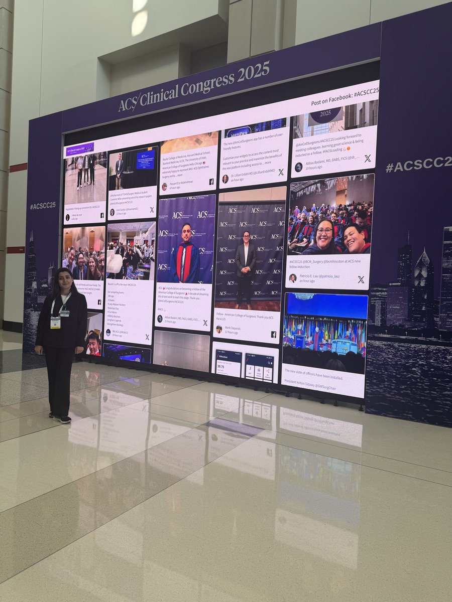 anumiqbal108's tweet image. Attending my first @AmCollSurgeons Clinical Congress was truly inspiring! Grateful to meet surgeons from around the world, learn from their work, and exchange ideas that fuel my passion for surgery. Excited to keep learning, growing, and giving back. #ACSCC25