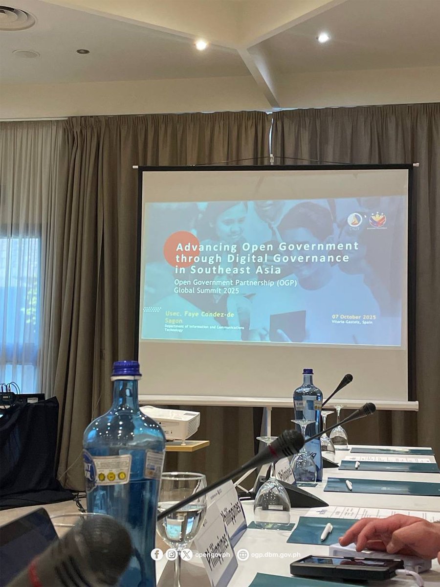 On October 7, 2025, <a href="/DBMgovph/">DBM Philippines</a> Undersecretary Wilford Will L. Wong and <a href="/DICTgovph/">Department of ICT PH</a>  Undersecretary Faye Condez-de Sagon joined regional leaders at the “Advancing Open Government through Digital Governance in Southeast Asia” side event.

Read more: bit.ly/DBMDICT
#OpenGovPH