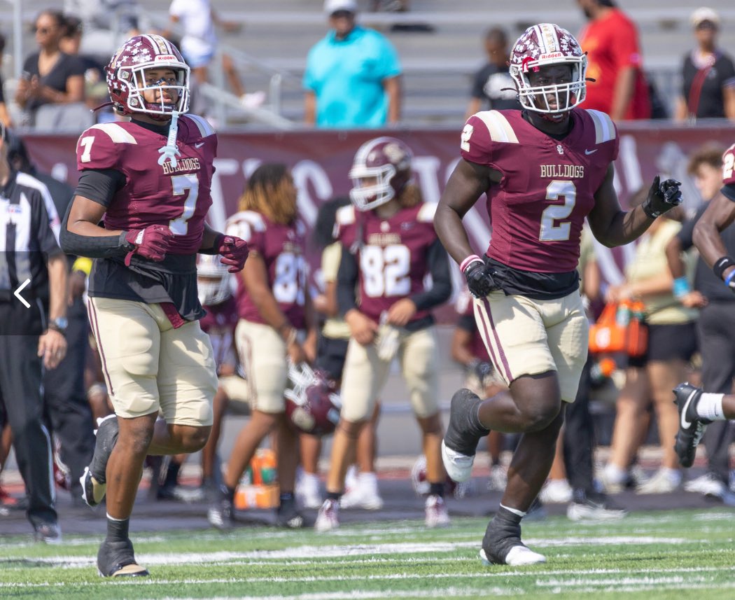 🧨 TnT
<a href="/TysonJoiner11/">Tyson Joiner</a> #2 and <a href="/JosephCarroll_3/">Joseph “TRE” Carroll III</a> #7
My Linebackers! 😌
📸: <a href="/trocksports/">Frank</a>