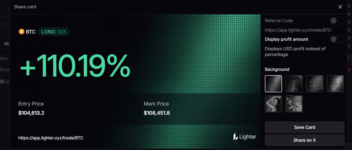 Trade perps on @lighter_xyz!
 app.lighter.xyz  thank you !