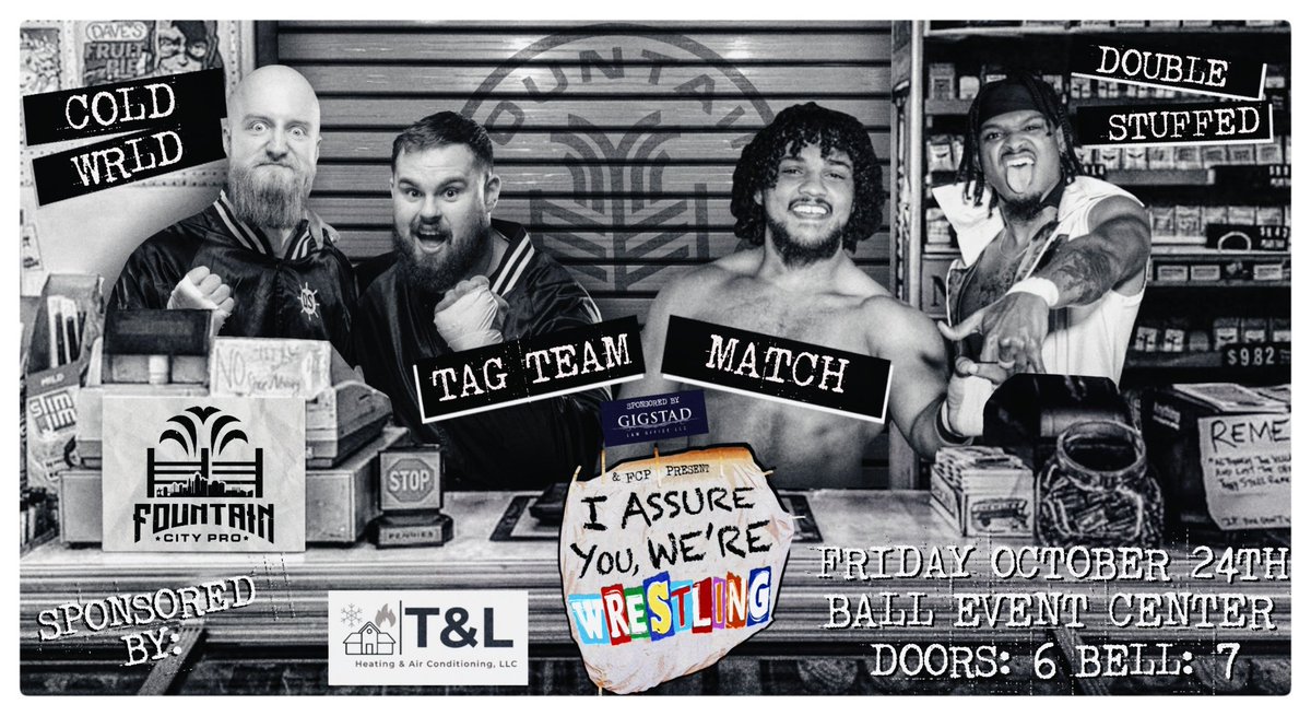 ⛲🏙️ Dylan Scott &amp; Korey Steed (Cold Wrld) Vs Tobias Storm &amp; The Realist - Calvin Aldridge (Double Stuffed) 🏙️⛲

#SponsorshipSunday Huge thanks to our friends over at T&amp;L Heating &amp; Air Conditioning for sponsoring this match! T&amp;L Heating &amp; Air Conditioning serving your Heating &amp;