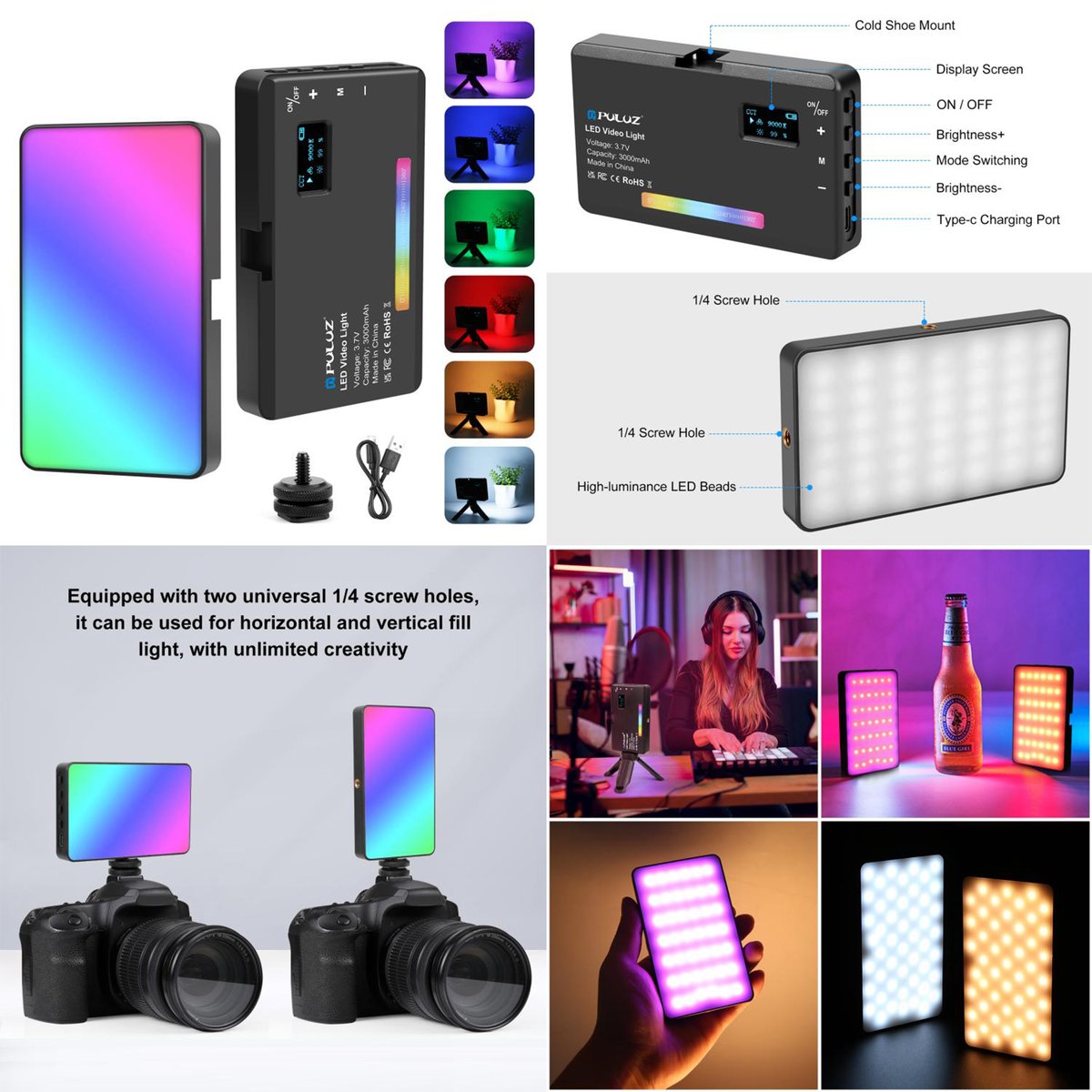 PULUZfans's tweet image. PULUZ Pocket 140 LEDs RGB Fill Light

✨ Powerful &amp;amp; portable lighting
✨ Full color creativity
🛒 #PU658B 👉 bit.ly/4nSwA5C
🔍 Explore more at PULUZ!
#FillLight #CameraLight #PocketLight #ContentCreator