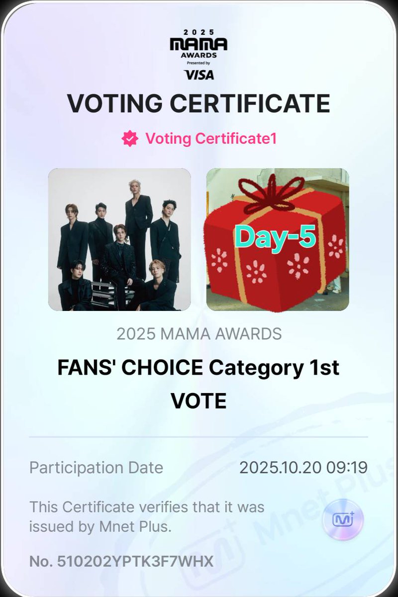 วันที่ 5 ทวิตแรกของวัน 20/10/2568 รวมพลังบอกรักกัซ ผ่านการโหวต ร่วมกันโหวตให้กัซกันเยอะๆ นะคะ พากัซเข้ารอบให้ได้นะ 💚💚💚💚

 คะแนนการโหวต X = 10%   
แอพ Mnet plus =90% 
#2025MAMAVOTE #GOT7