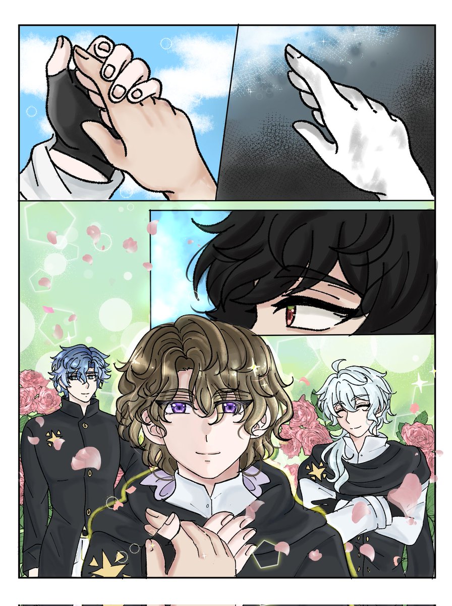 A wip of my Leno comic for <a href="/mhykbondszine/">You and I: A MHYK Bonds Zine</a> )) 2 + pages on the way 🫡✨